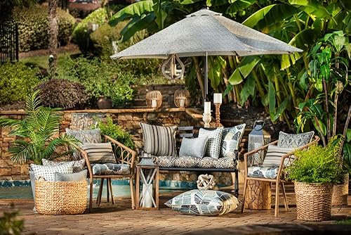 Vista 91 de Pillow Perfect - Cojín cuadrado para asiento de esquina para exteriores o interiores, color cobalto