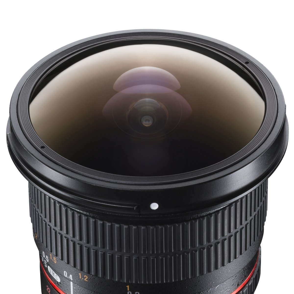 Walimex Pro Fish-Eye II 8 mm 1:3,5 DSLR Objectif pour monture d'objectif Canon EF-S noir (avec pare-soleil amovible)