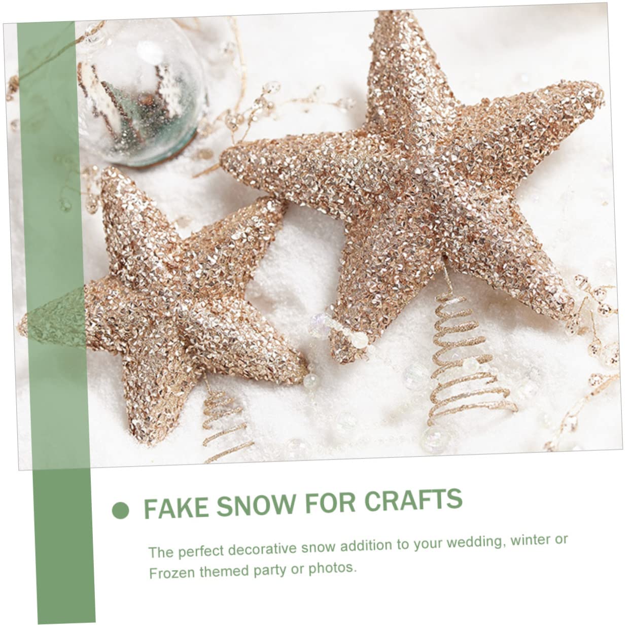 WOONEKY Christmas Prop Snow Powder Fake Xmas Snowflakes Household DIY Artificial Snow Simulation Snowflakes