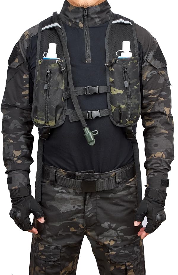 ATBP Running Hydration Vest Pack Thermal Insulation 3L TPU Water Bladder Tactical Backpack Bag for Cycling Hiking Daypack Men & Women by ATBP - Image 4