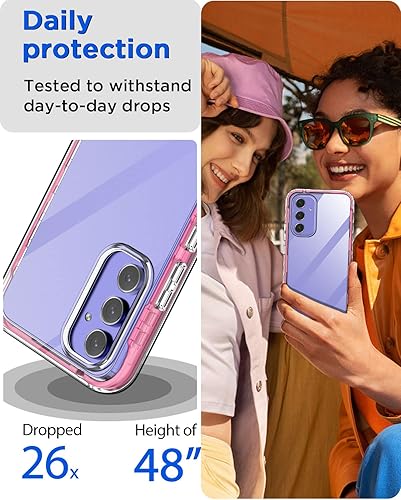 Miniatura 10 de AICase Funda transparente para Samsung Galaxy A54 de cuerpo completo resistente con protector de pantalla de vidrio templado, parachoques delgado,