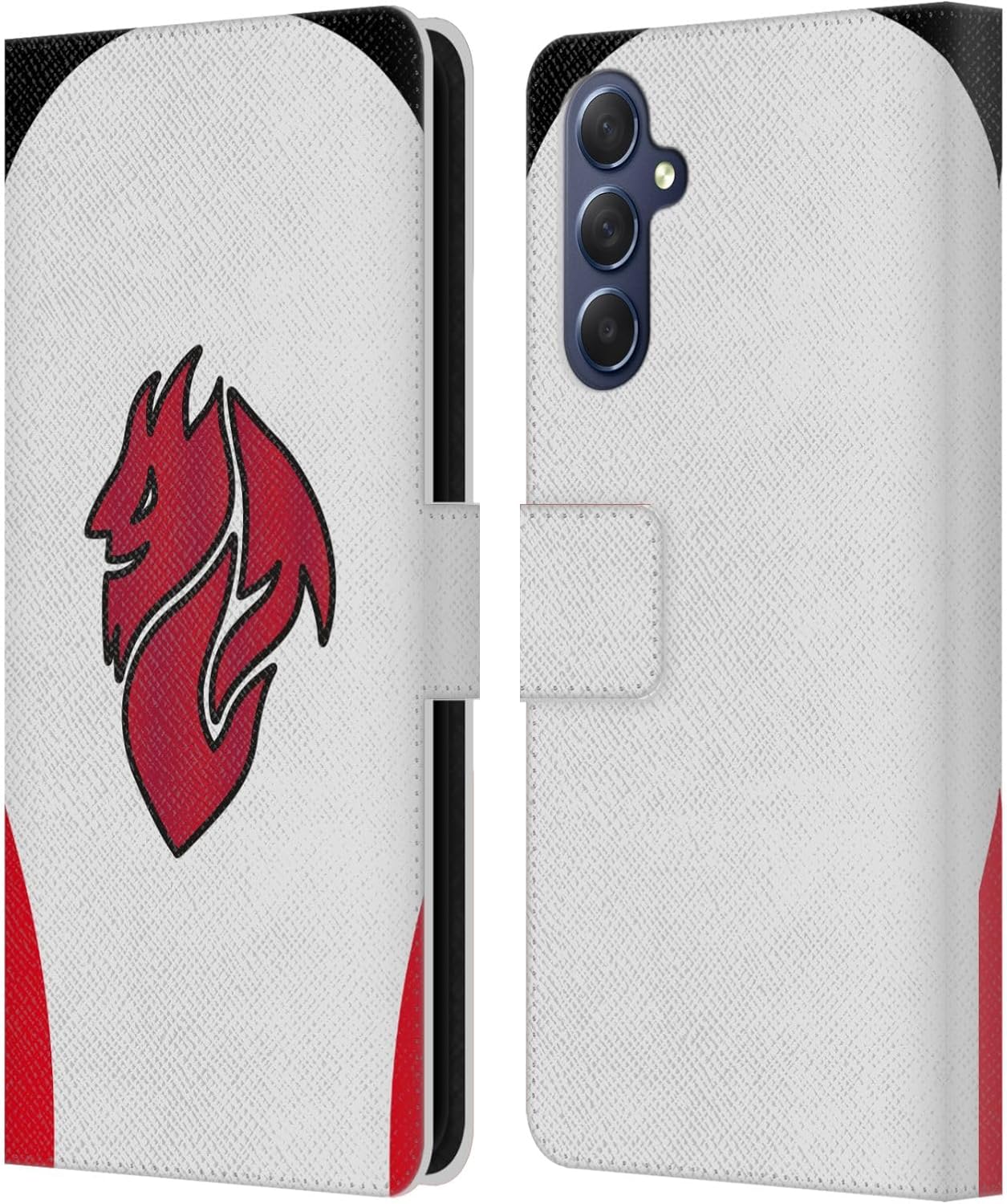 Head Case Designs Officially Licensed AC Milan Away 2025/26 Crest Kit Leather Wallet Case Compatible with Samsung Galaxy M54 5G