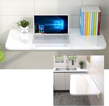 Fold Down Table Wall Mounted, Wall Mounted Folding Table, Wall Mounted Folding Table for Laundry Room, Floating Table for Wall, Wall Desk Fold Down for Small Spaces(40cmx90cm/16inx35in)