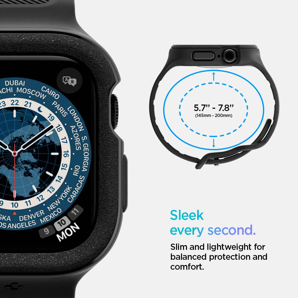 Spigen Vault Pro Hülle Kompatibel mit Apple Watch 11/10 46mm (2025/2024) - Matt Schwarz