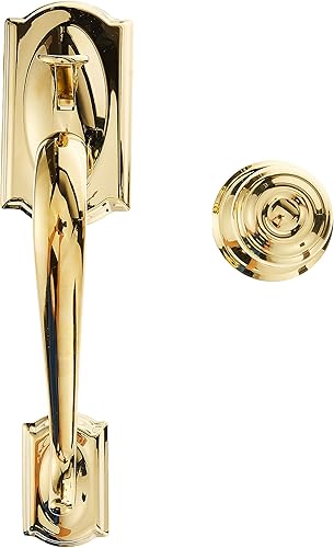 Vista 65 de SCHLAGE FE285 622 Acc CAM LH - Juego de manijas, estilo de agarre inferior, negro mate, con reborde decorativo, colección Camelot