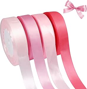 Ruban Satin Rouge Noel 22 Mètres Ruban Satin 20Mm De Large, Couleur Unie Décoration Pour Ruban Inauguration