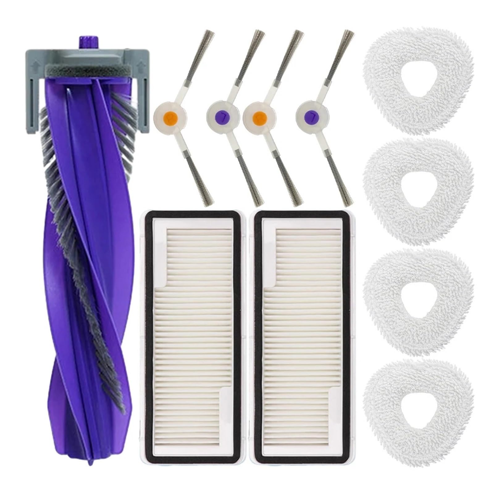 11Pcs Parti Robot, Compatibile con Narwal, J4 J4-Lite Spazzola Panni Mop