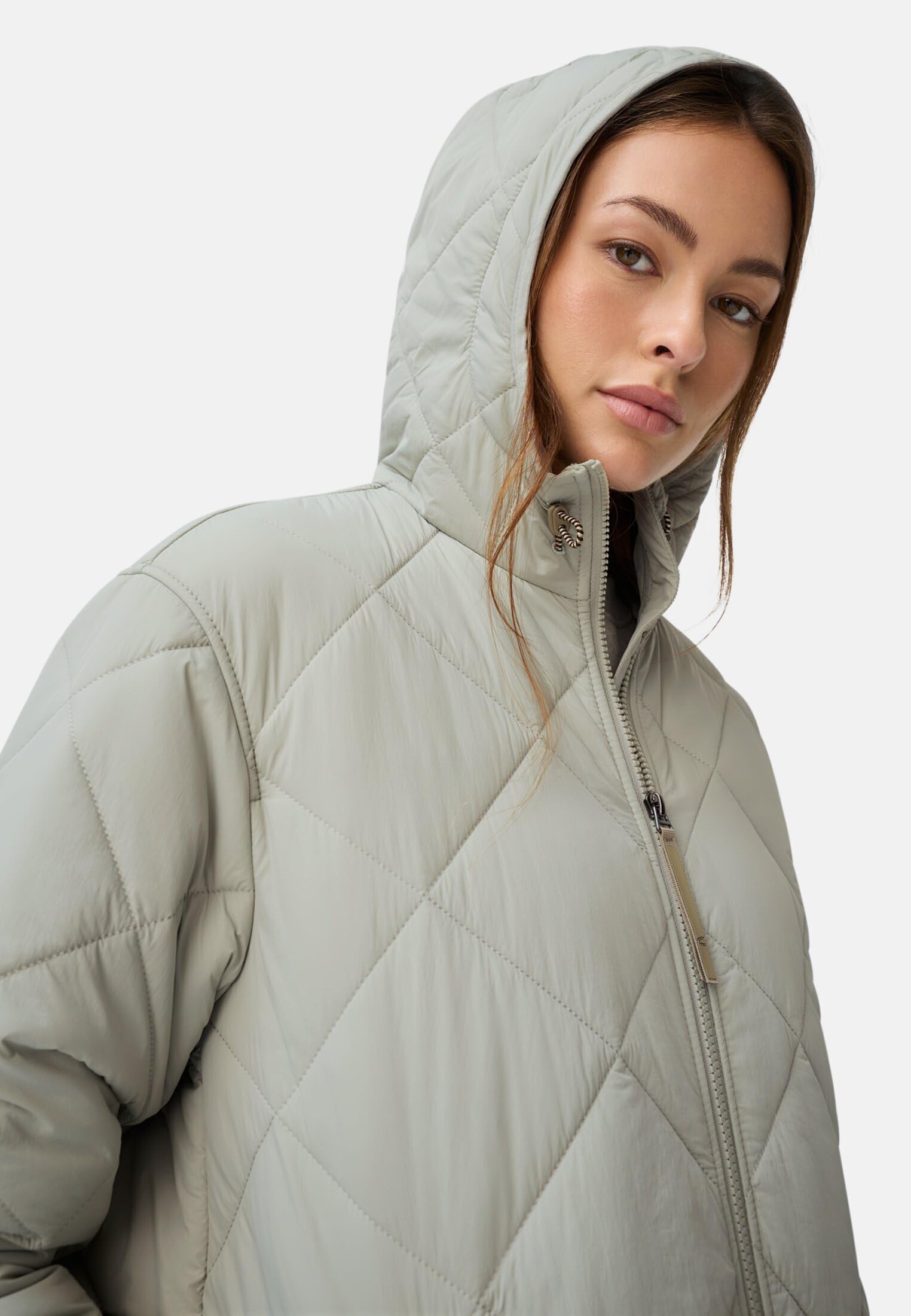 camel active Damen Wasserabweisender Parka mit einem Zwei-Wege Reißverschluss