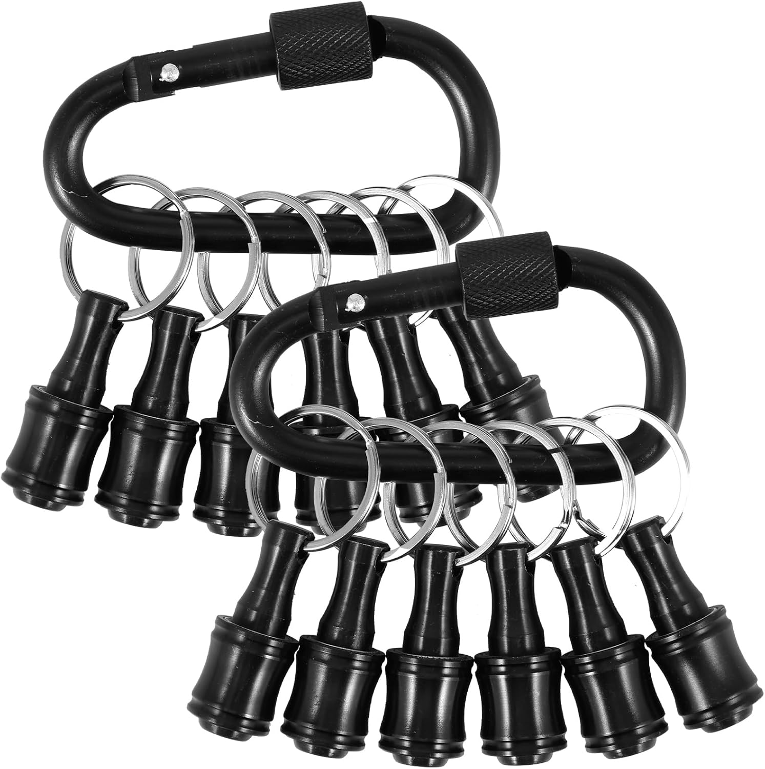 12Pcs Portable Bit holder Keychain, 1/4in Hex Shank Screwdriver Bit Clip for Impact Driver