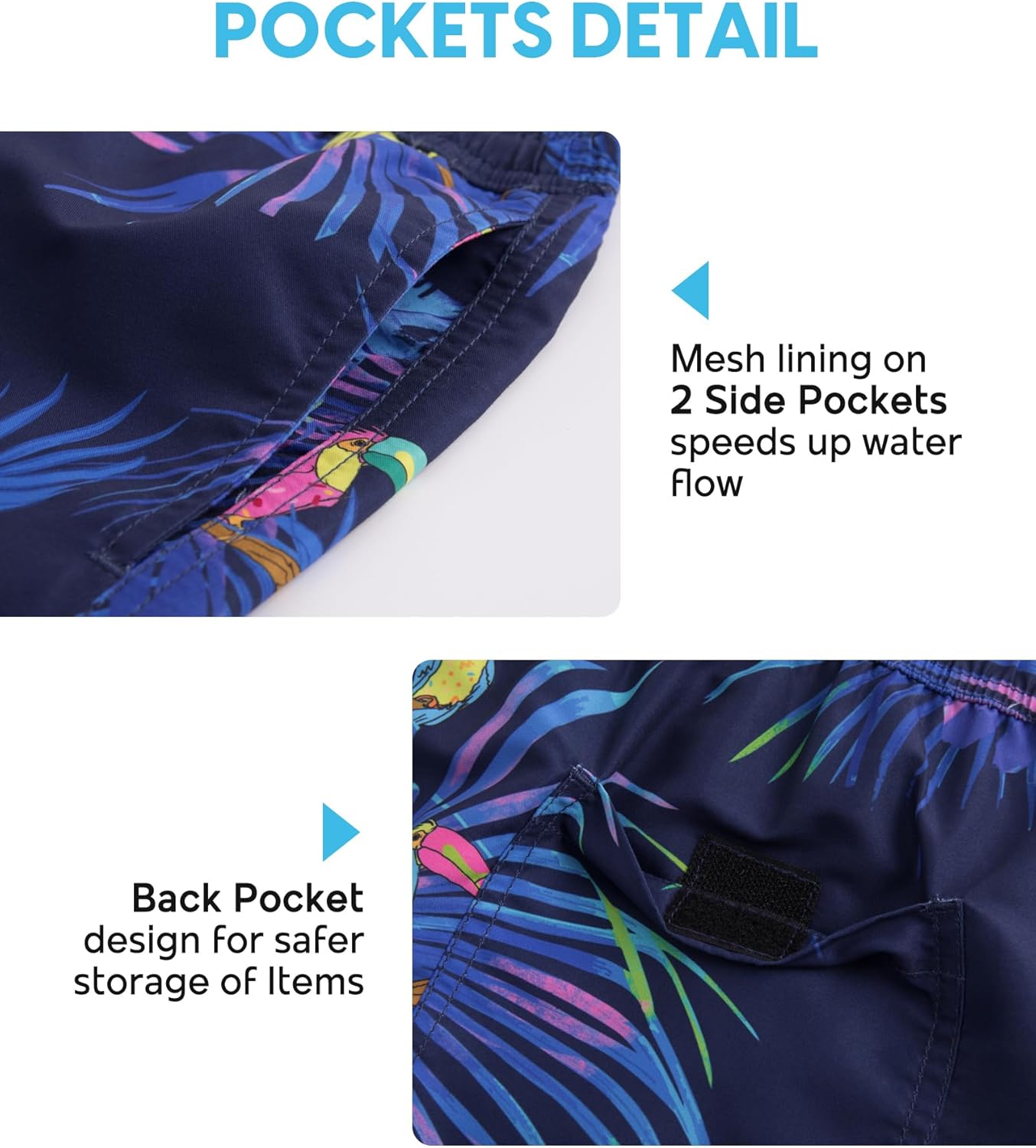 Mens Swim Trunks 5 Inch Swimming Shorts with Mesh Lining Quick Dry Bathing Suits for Men Swimwear - Image 3