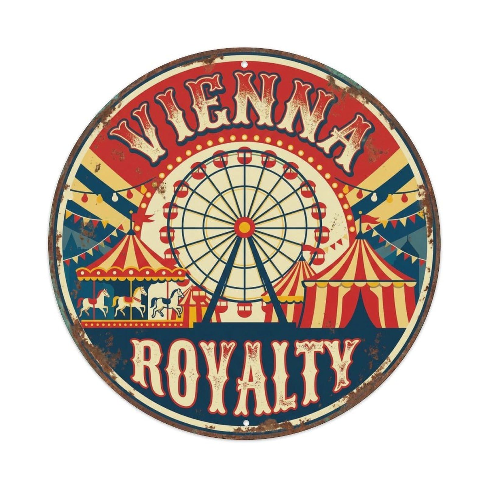 Vintage Travel Vienna Austria Luxury 1 Metal Tin Sign