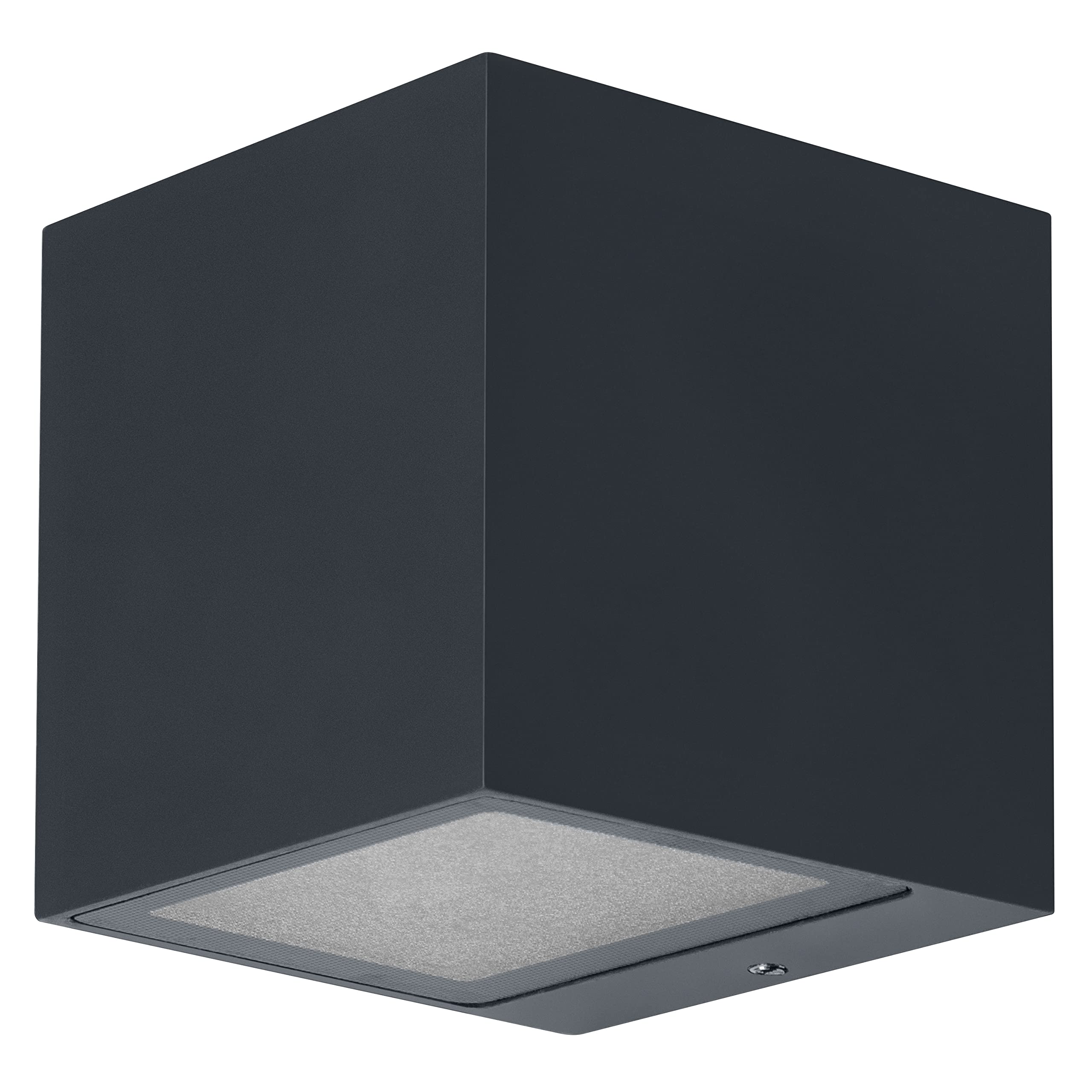 LEDVANCE SMART+ WI-FI BRICK RGBW 8,5cm- dimmbare LED Wandleuchte dunkelgrau mit hochwertigem Aluminium-Gehäuse, quadratisch, RGB-Farbsteuerung, 14 W, 3000 Kelvin warmweiß, 600 Lumen, IP44