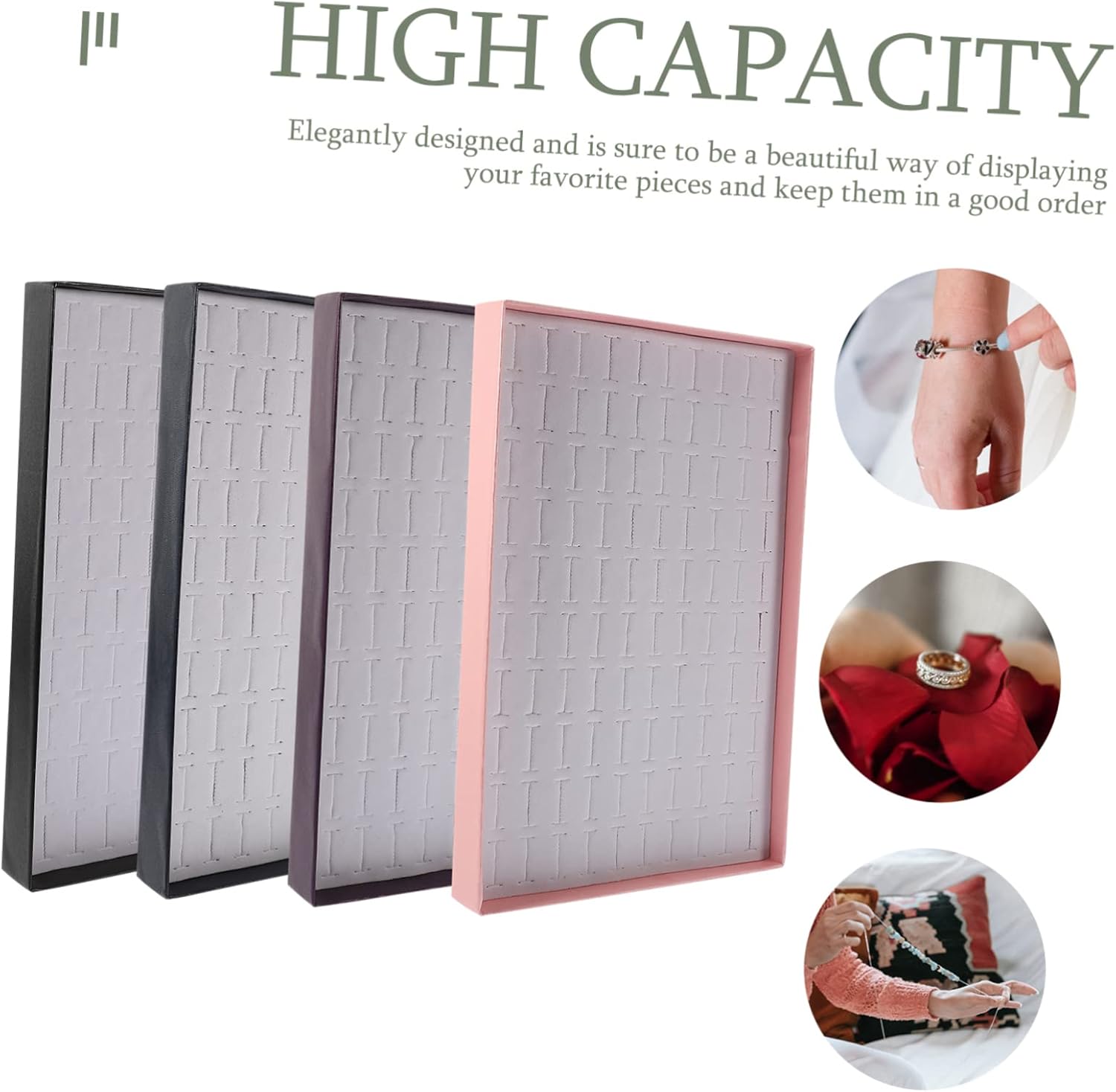 4pcs Jewelry Display Pads for Earrings and Brooches Soft Insert Trays for Jewelry Organization and Storage Lightweight and Elegant Design for Home Shop Use