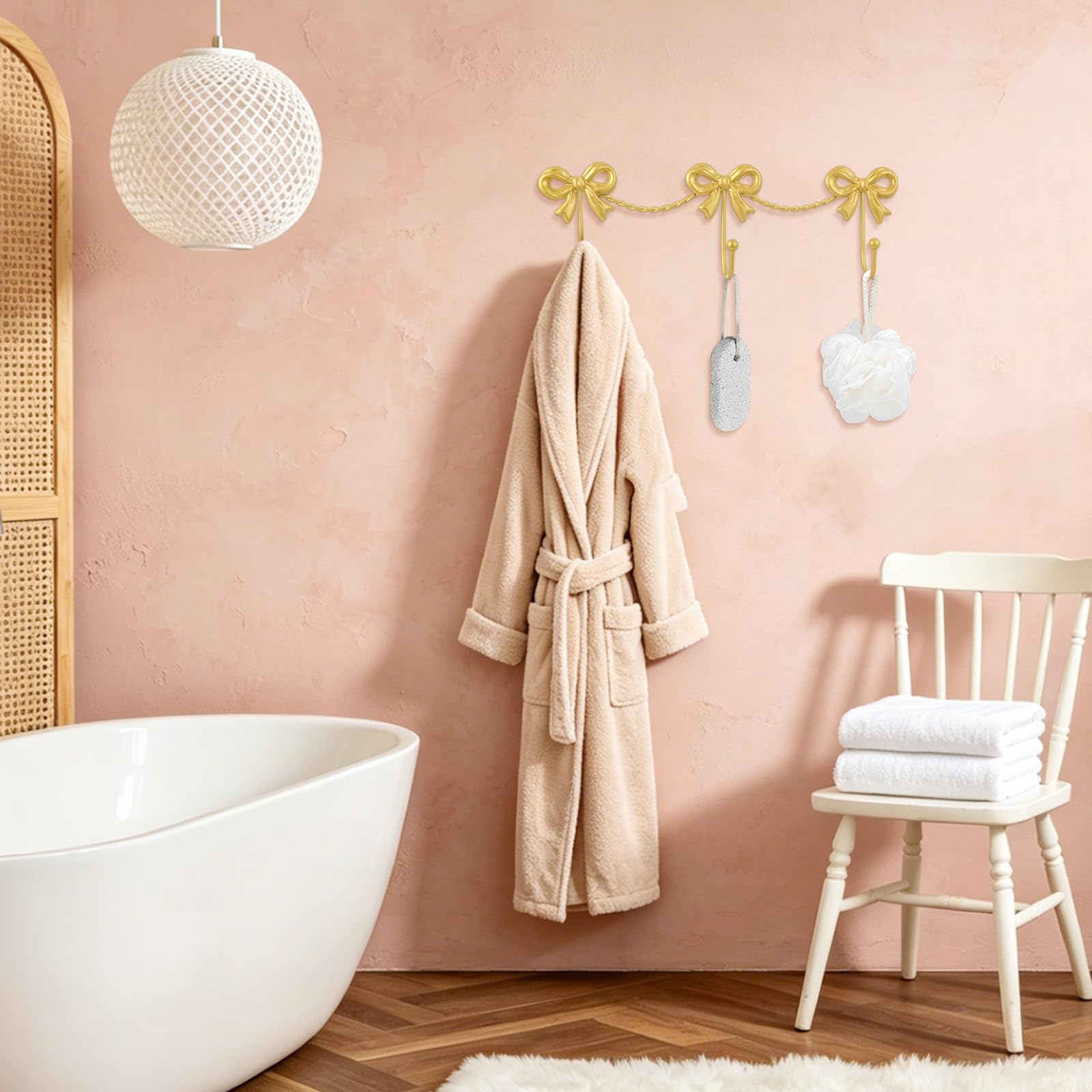 Ganci da parete decorativi dorati per appendere oggetti