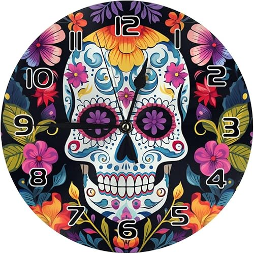 Miniatura 11 de Reloj de pared retro de madera con patrón de dardos, reloj de pared redondo de 10 pulgadas, silencioso, sin tictac, funciona con pilas, para sala de