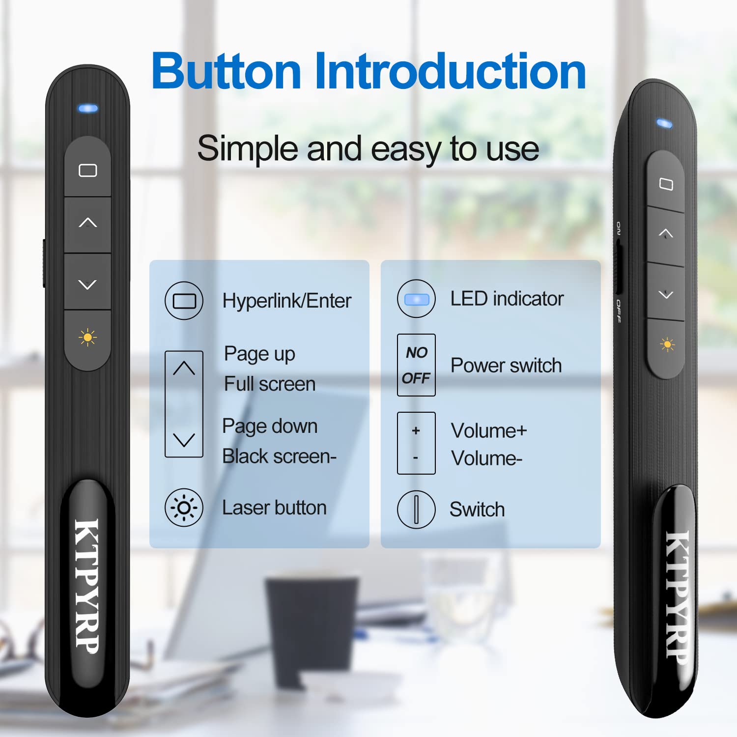 Buy KTPYRP Presentation Clicker, PowerPoint Clickers, Wireless