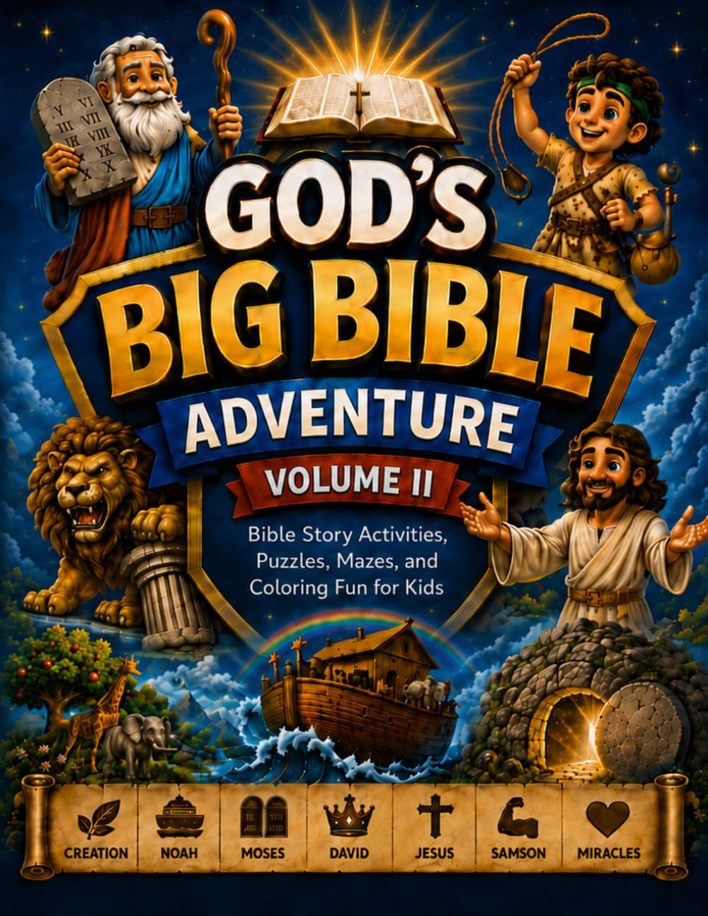 God's Big Bible Adventure: Volume II: Bible Stories, Puzzles, Mazes, and Activities for Kids