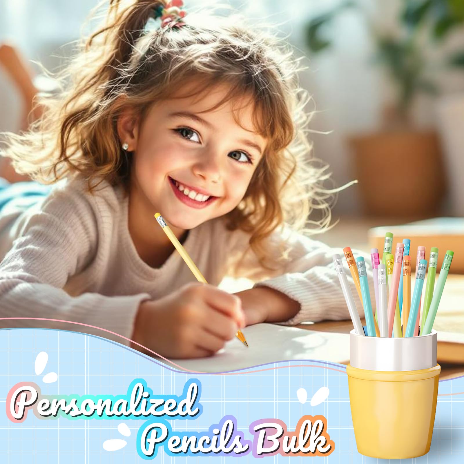 Crayons Personnalisés avec Noms Textes et Logos Gravés HB Crayons Personnalisés en Vrac pour La Rentrée Scolaire La Journée Des Enseignants Les Bureaux Les Mariages Les Événements de Collecte de