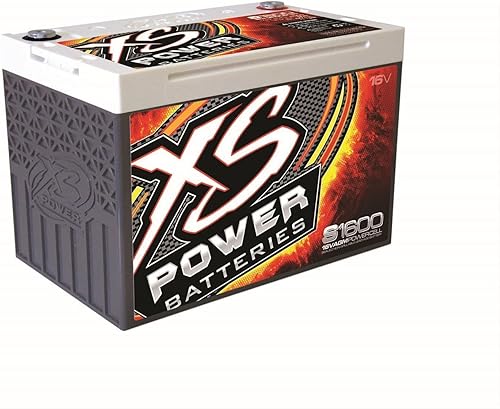 XS Power Batería de arranque AGM S1600 16V 2,000 Amp con terminal de perno prisionero de 38"