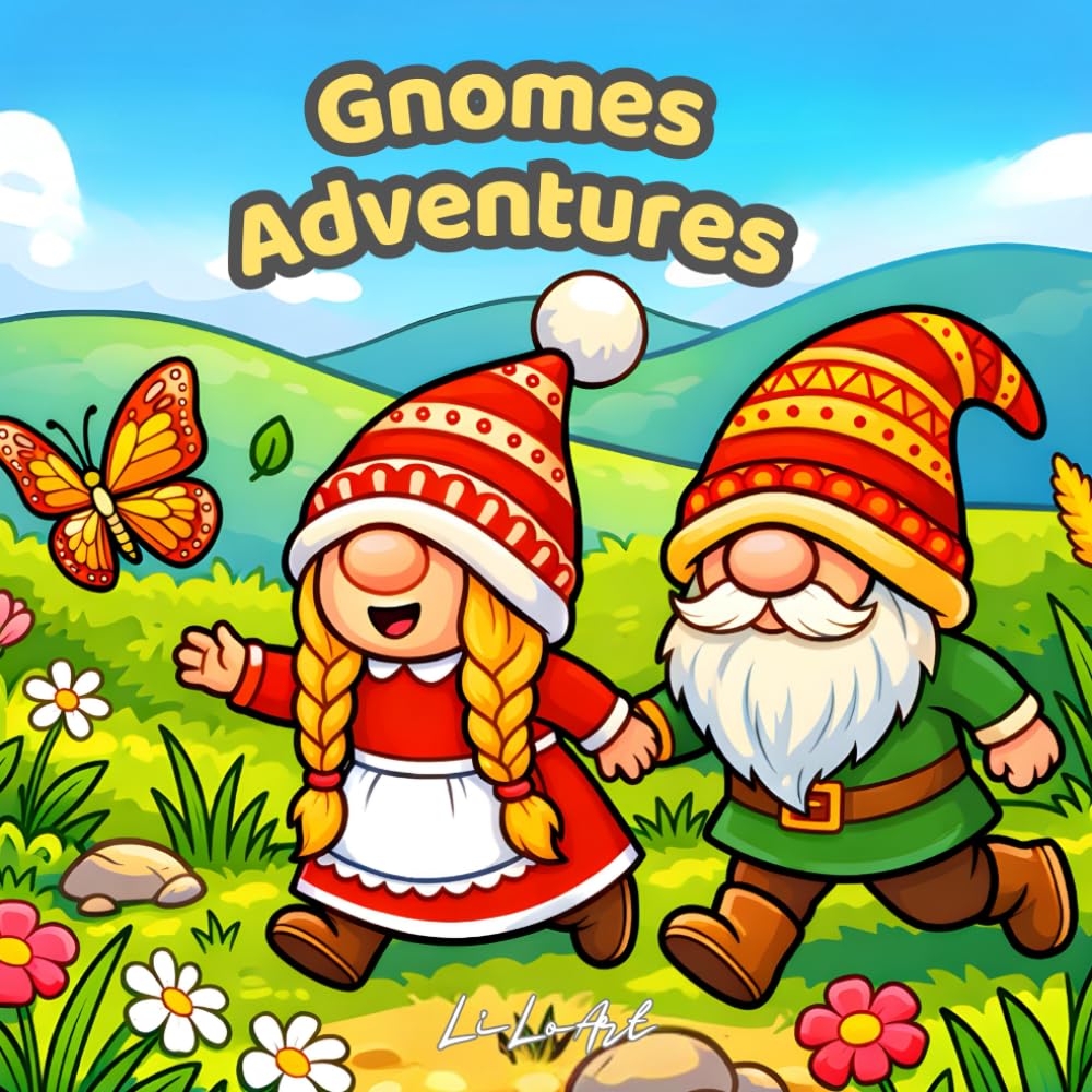 Gnomes Adventures Coloring Book: Whimsical Gnome Scenes Year-Round