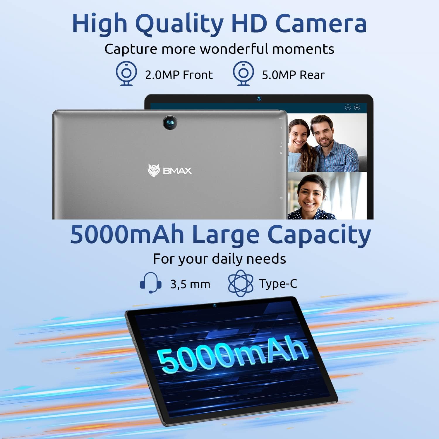 BMAX Tablet I9 Plus Android 12, 10,1 pollici Tablet 4GB RAM+64GB ROM(1TB TF), 5G WiFi Tipo-C Tablet con Funzione Split Screen, Fotocamera 5MP+2MP, Quad Core 1,8GHz/GMS/Bluetooth 5.0/Widevine L1/OTG BMAX Tablet I9 Plus Android 12, 10,1 pollici Tablet 4GB RAM+64GB ROM(1TB TF), 5G WiFi Tipo-C Tablet con Funzione Split Screen, Fotocamera 5MP+2MP, Quad Core 1,8GHz/GMS/Bluetooth 5.0/Widevine L1/OTG