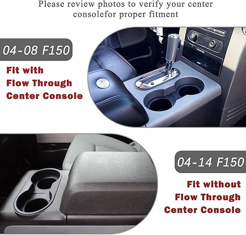 Miniatura 2 de TQPONLY Inserto para portavasos  Compatible con Ford F150 2004-2014, Ford ExpeditionLincoln Navigator 2004-2014, 2003-2006 Ford ExpeditionLincoln