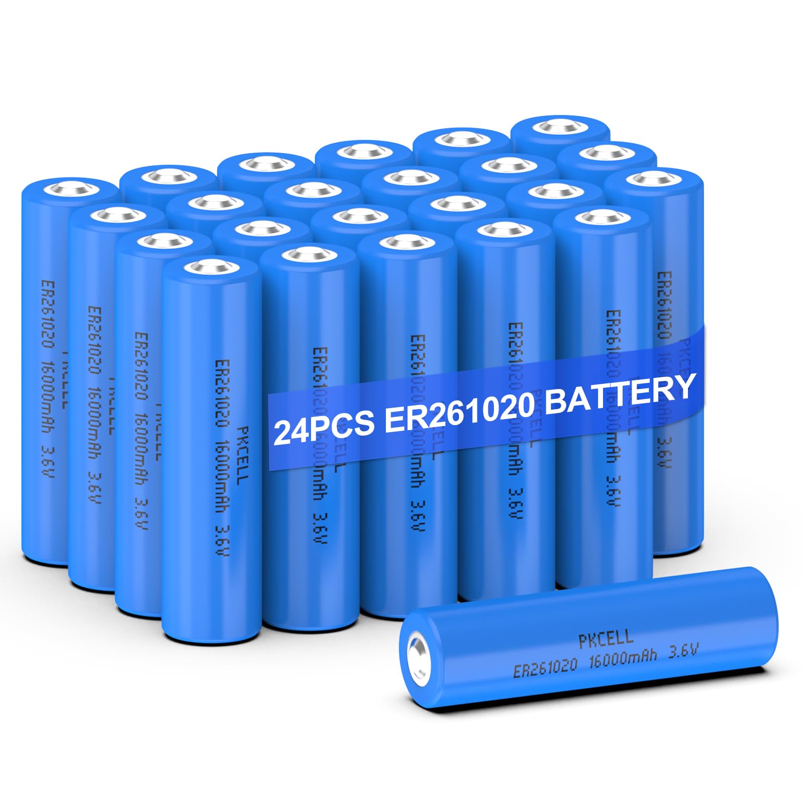PKCELL 24 Pack ER261020 Batteries 16000mAh Lithium Thionyl Chloride Battery 3.6 Volt