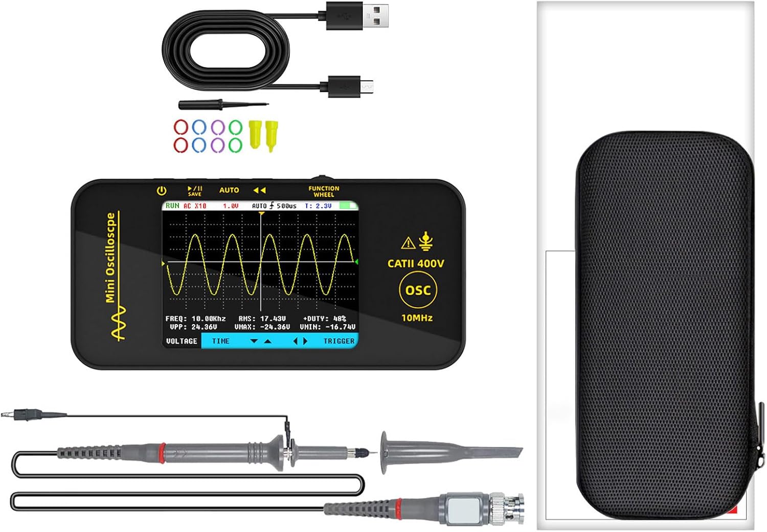 Digital Handheld Oscilloscope 3.2 In Color Display Tester For Accurate Signals Analysis In Various Application Handheld Oscilloscope