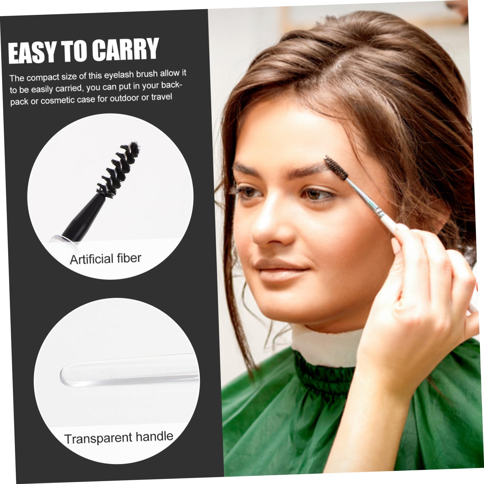Healeved Essential Makeup Brush Set 6pcs Eyelash Mascara Brush Mascara Guard Eyelash Applicator for Eyebrows