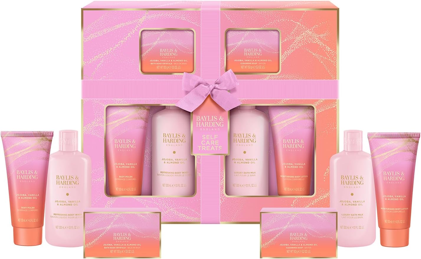Baylis & Harding Jojoba, Vanilla & Almond Oil Luxury Pamper Gift Set - Vegan Friendly