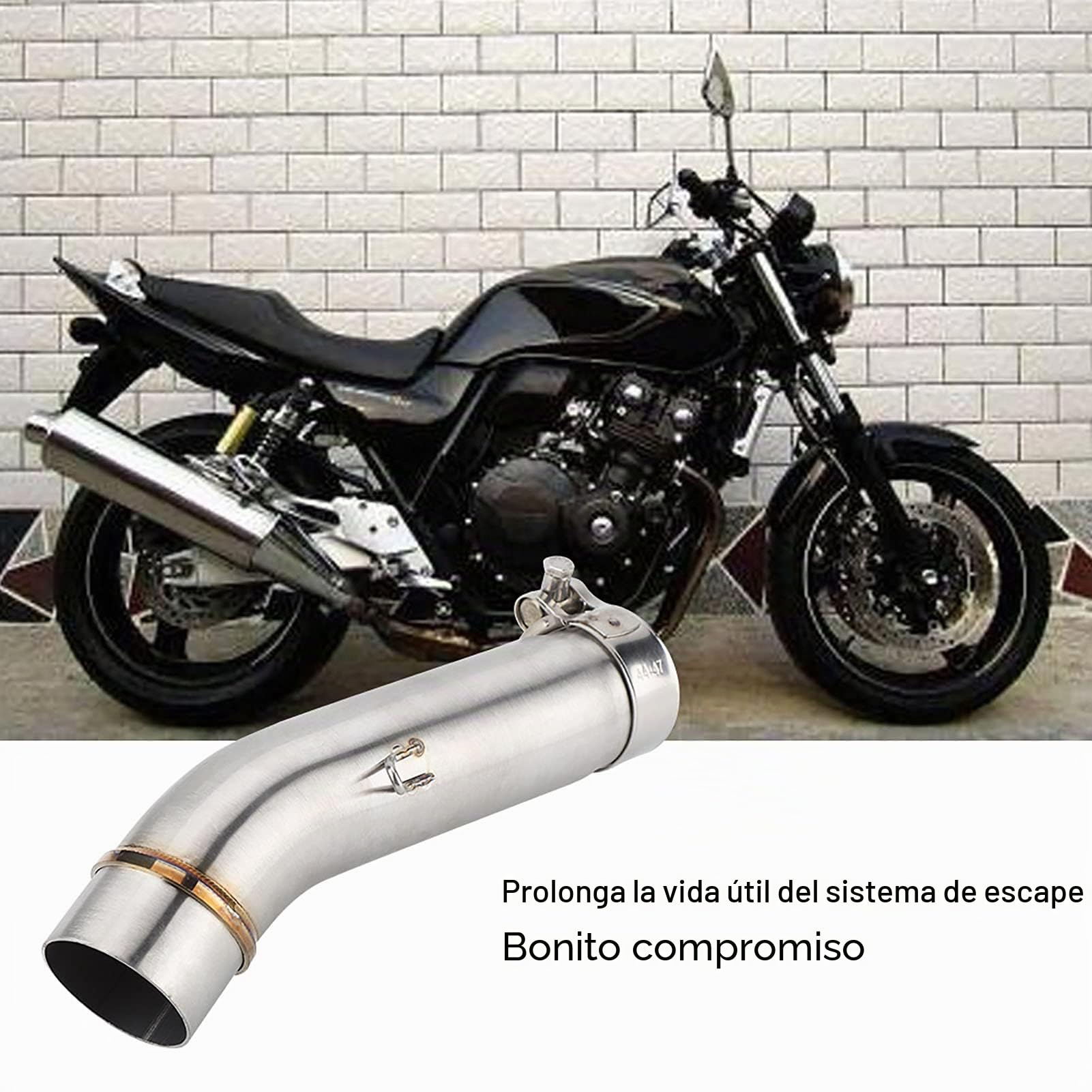 Tubo de escape-escape cbf 600-Duokon Tubo de enlace Medio de Escape de Escape Modificado del Motocicleta para CB400