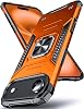 DASFOND Designed for iPhone 17 Air Case with Stand, Enhanced 360° Rotatable Metal Ring Kickstand Military Grade Impact Resistant Shockproof Protective Phone Case Cover for iPhone 17 Air 6.5'', Orange