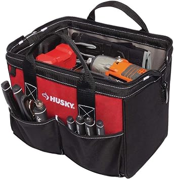 Husky 18 in., 15 in. and 12 in. Tool Bag Combo in Red