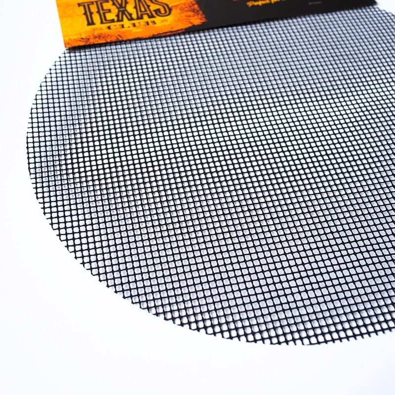 TEXAS CLUB - Tappetino Antiaderente per Griglia e Barbecue Riutilizzabile, Resistente al Calore, Realizzato in Fibra di Vetro, Accessorio per BBQ Amato dai Professionisti, Diametro 42 cm