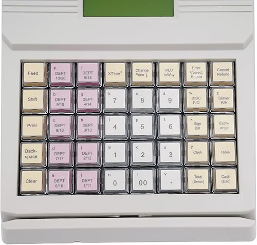 Miniatura 8 de Caja registradora electrónica,8 LED digital 40 llaves registradora,Sistema de control basado en menú Caja registradora con impresora,Caja