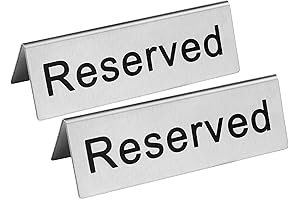 New Star Foodservice Reserved Table Signs