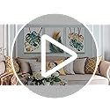 DZRWUBHS Large Framed Wall Art For Living Room Abstract Wall Decoration Art For Bedroom Kitchen Decor Leaves Wall Painting Modern Wall Pictures Artwork Office Canvas Prints Dining Room Home Decor