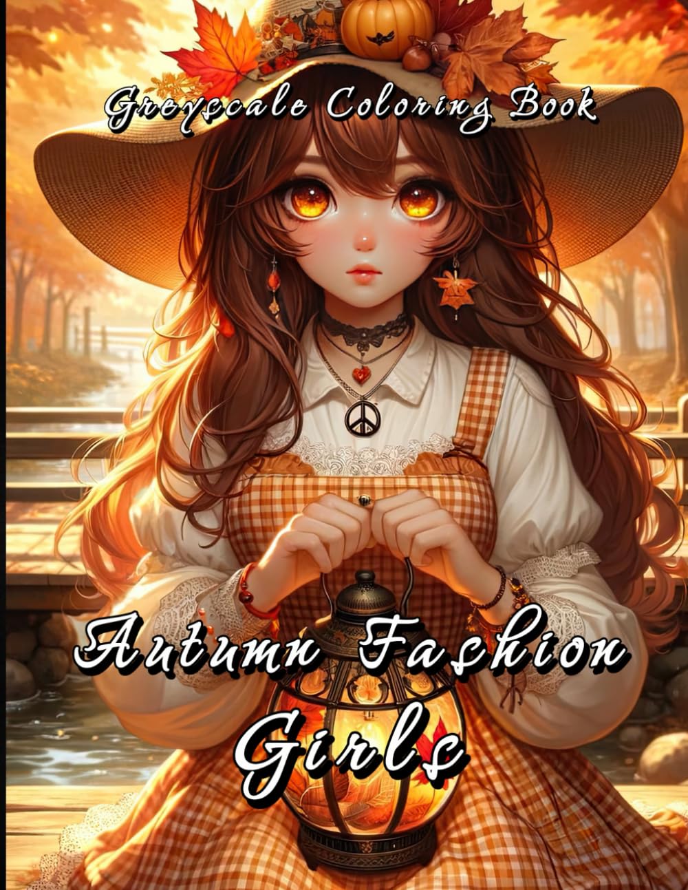 Autumn Fashion Girls Greyscale Coloring Book: Elegant Seasonal Styles for adults to color, relax, and enjoy.