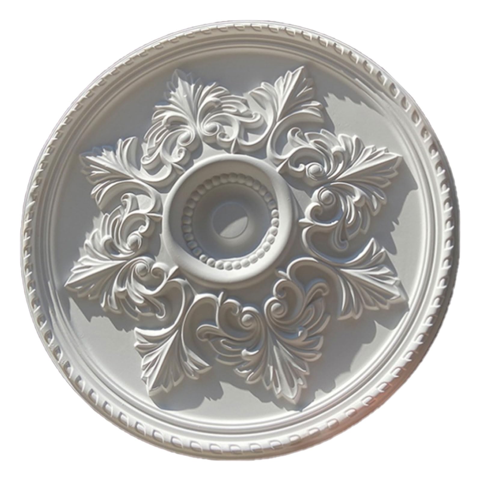 Foelanne White E Round Pu Ceiling Medallion White 29-62Cm(,60Cm)