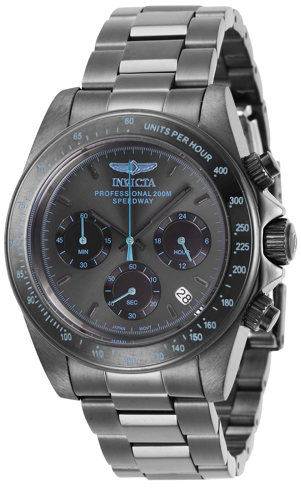 Invicta Speedway Orologio da Uomo in acciaio inossidabile con movimento Quarzo - 39mm, Nero / Blu