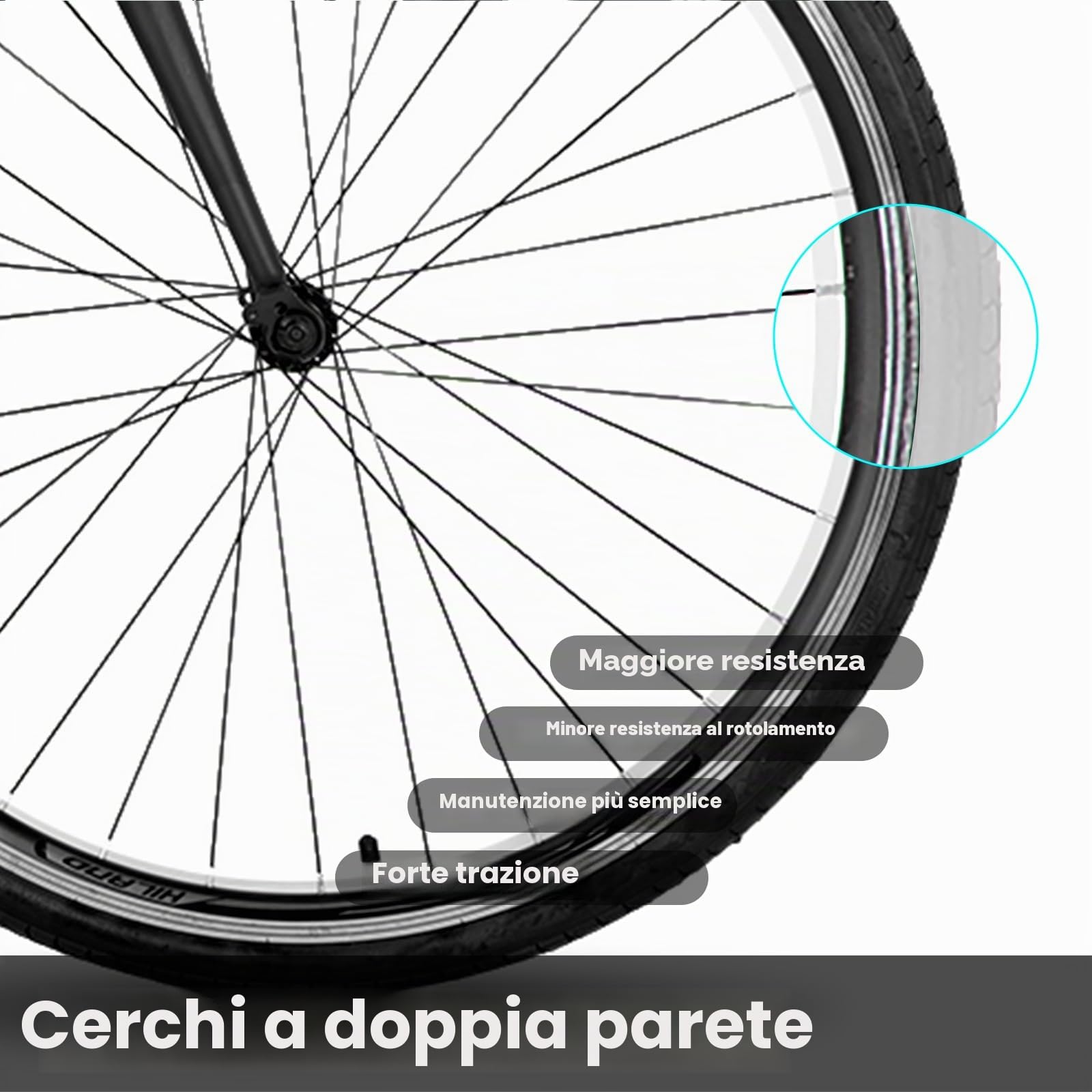HILAND Daring Bici da Città e da Pendolare 28”, 14 Velocità, Telaio in Alluminio da 49/53/57 cm, 700C Bicicletta Stradale per Uomo e Donna, Freni Caliper, Nero/Rosso/Verde