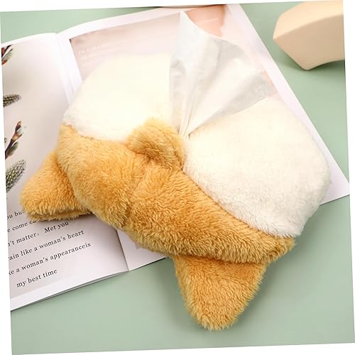 Miniatura 8 de 1 soporte de pañuelos de felpa para automóvil, bonito dispensador de servilletas, fácil de instalar, organizador de pañuelos para automóvil y hogar,