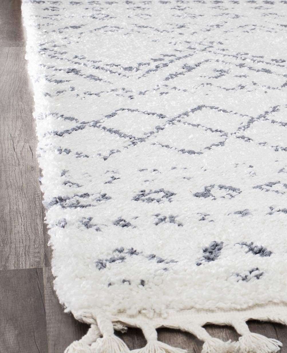 Shadow Gray 8' x 10' Shag Synthetic Area Rug