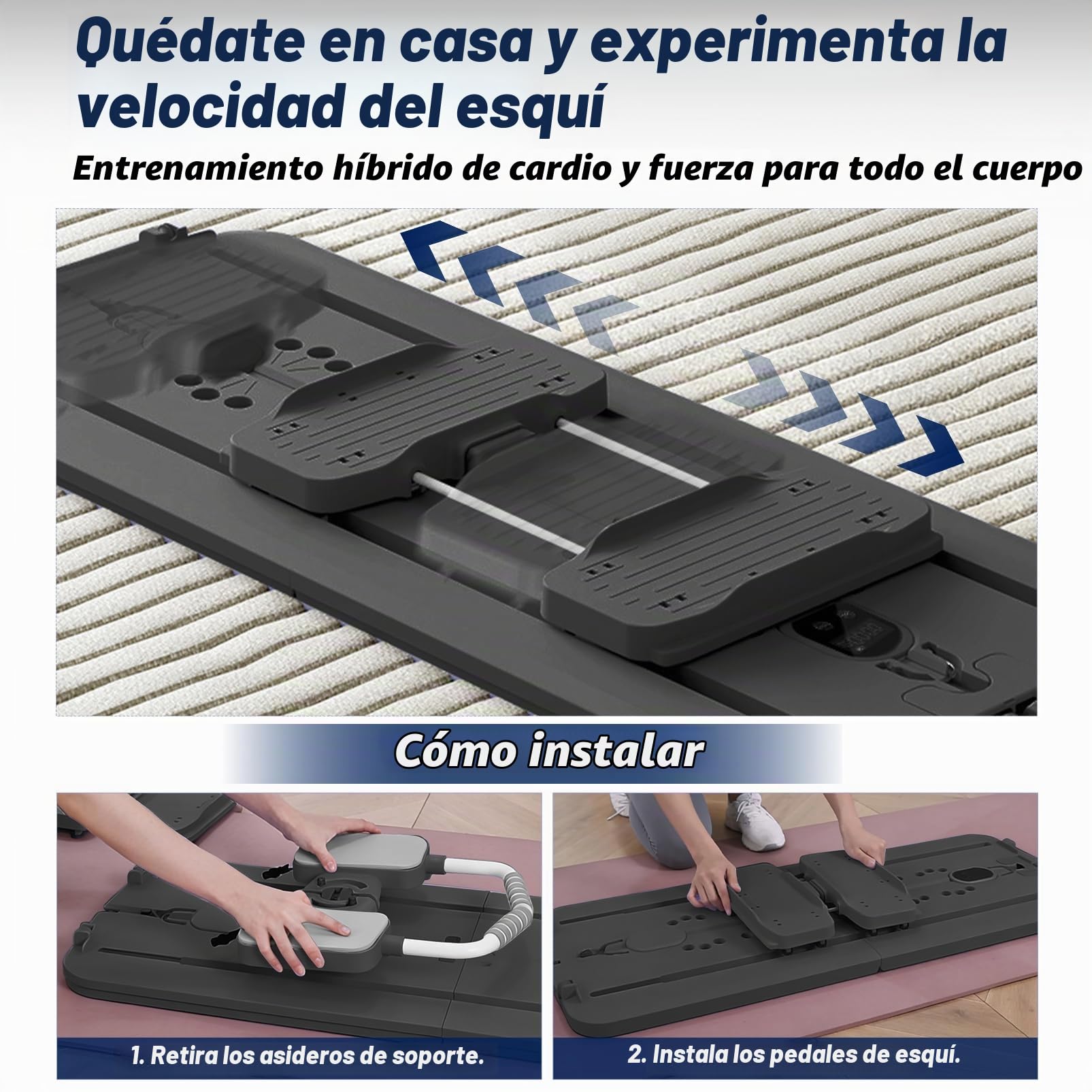 Tabla de Pilates en Casa,Pilates Reformer Multifuncional,Pilates Board | Maquina Abdominales Plegable,Cuerda de Tensión,Reformer Pilates Maquina con Push Up para Ejercicio en Casa