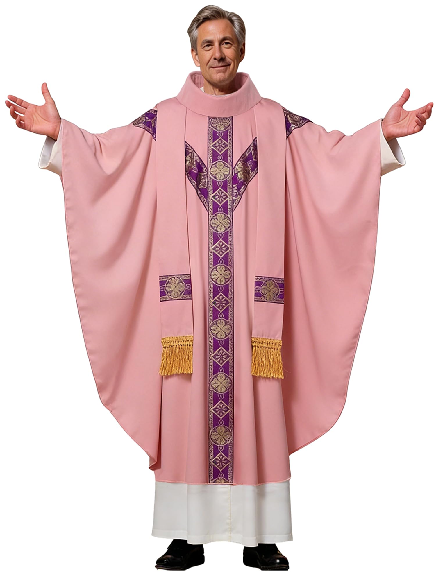 ANDHOM Catholic Priest Chasuble and Clergy Stole Set