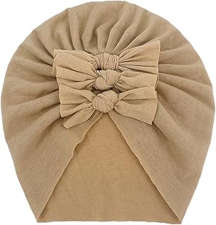 Conjunto de turbante elástico con lazo para bebés y niñas pequeñas