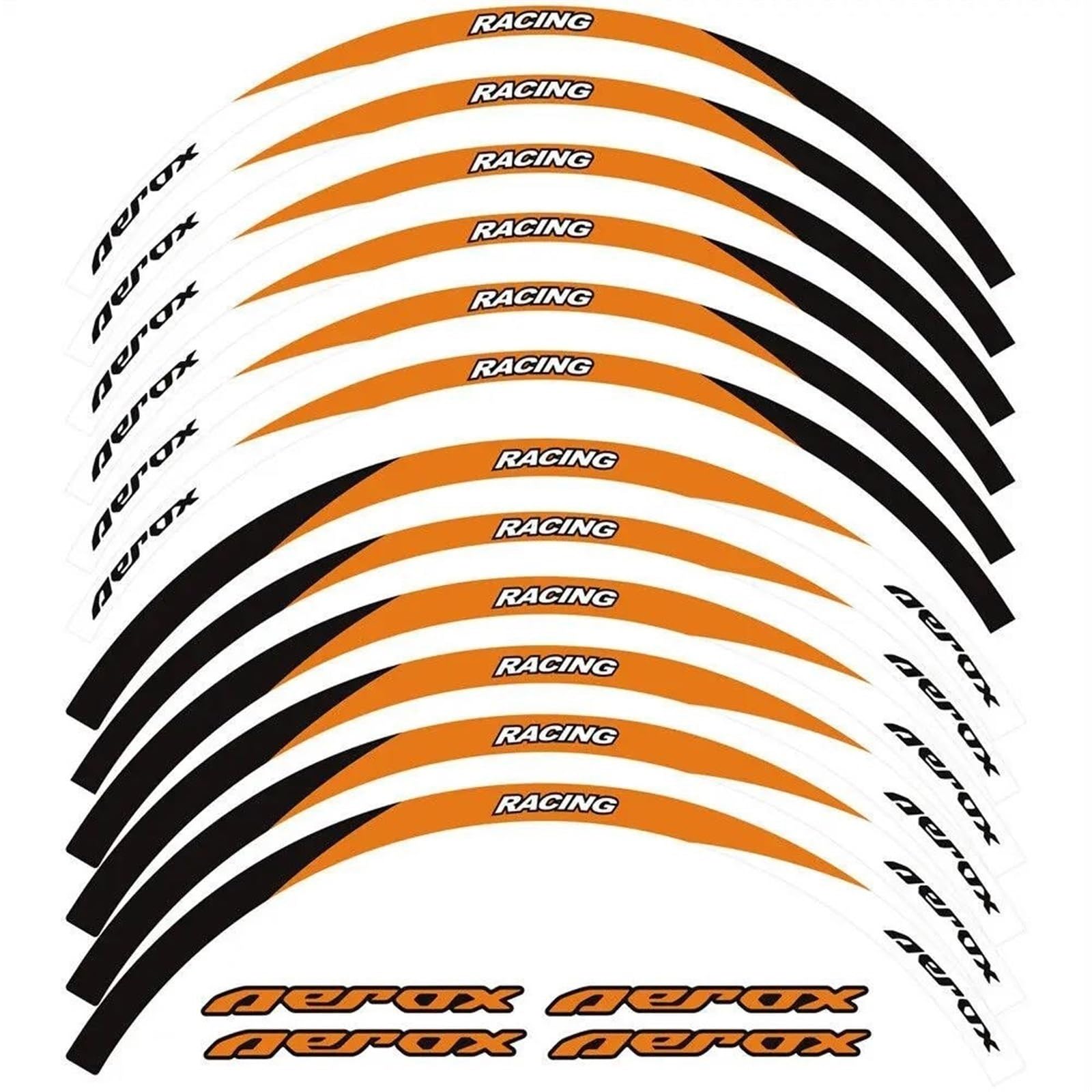 Motorcycle Wheel Sticker Reflective Decal Rim Waterproof for Yamaha NVX155 for Aerox 155(Color7)