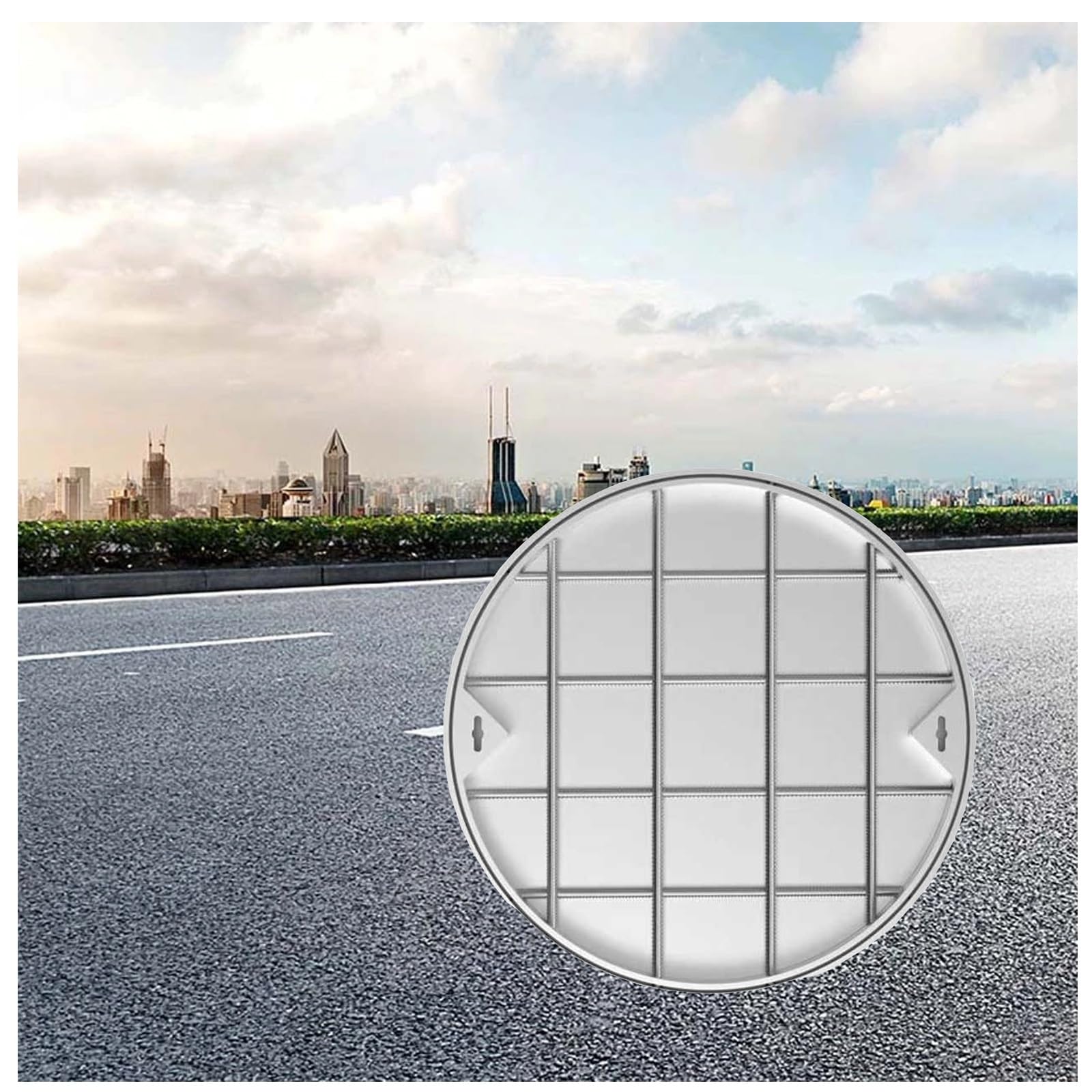 Gbrsxyip Stainless Steel Manhole Cover & Frame - 23.6In Invisible Drain Lid For Garage Yard Driveway Sump Sewer;Floor Drain Cover For Pavement & Parking