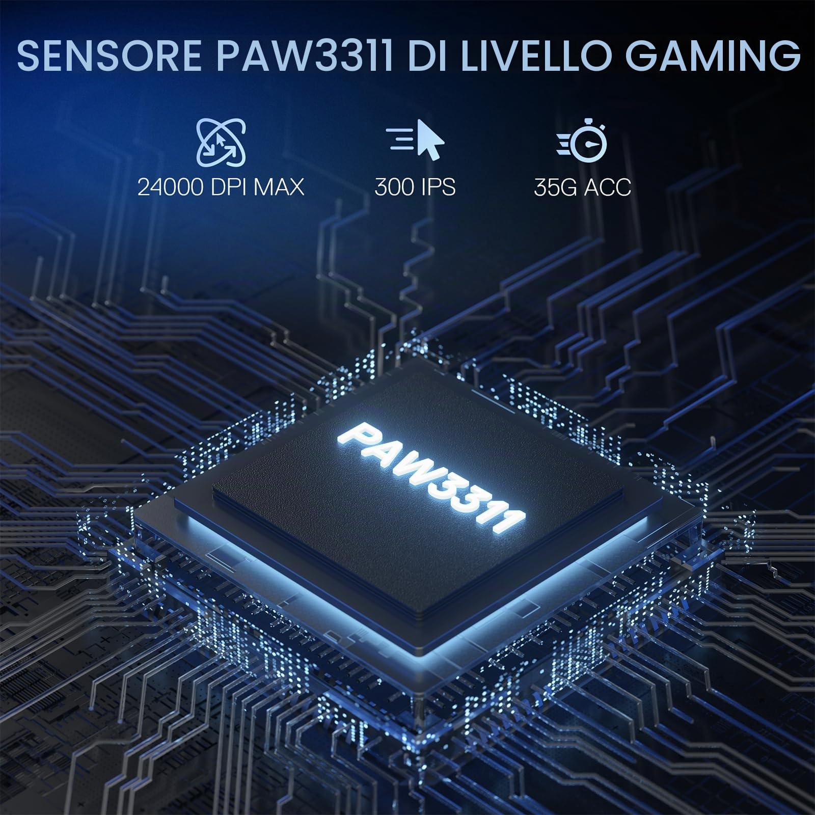 Redragon M998 Mouse Gaming Senza Fili Dock Ricarica RGB 24K DPI | Dock ricarica magnetico RGB, 24000 DPI, 6 pulsanti programmabili, connessione BT/2.4G per PC/Mac