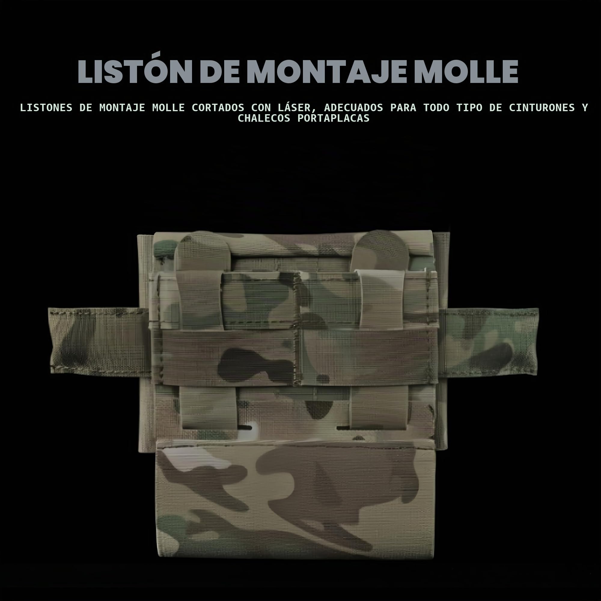 Kit médico táctico 1FAK, kit de t.rauma compacto, compatible con cinturón MOLLE, botiquín de primeros auxilios con soporte para t0rniquete para caza con airsoft (Black)